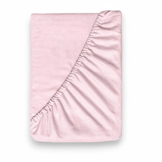 Flanelové napínací prostěradlo 90x200cm světle růžové