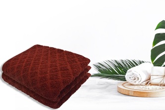 Dětský ručník Káro 40x60 cm vínový (28)