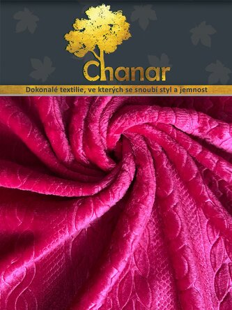 Mikroplyš deka s motivem 150x200 cm sytě růžová