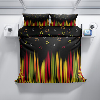 Bavlněné povlečení Luka černá 140x200, 70x90 cm