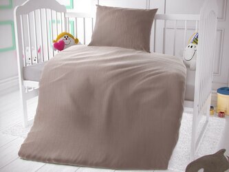 Mušelínové povlečení do dětské postýlky béžové