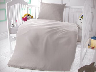 Mušelínové povlečení do dětské postýlky smetanové
