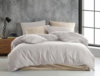 Francouzské mušelínové povlečení 240x220, 70x90cm smetanové