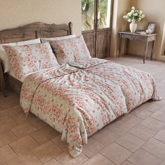 Francouzské bavlněné povlečení PROVENCE COLLECTION 200x200, 70x90cm ROSÁLIE zelená