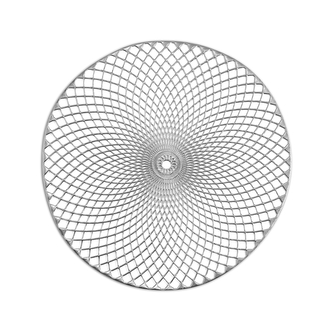 ZELLER Prostírání Mandala kulaté plastové stříbrné, průměr 38cm