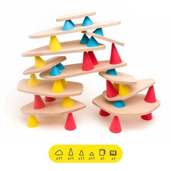 OPPI Piks Medium balanční stavebnice 44 dílů, kreativní karty