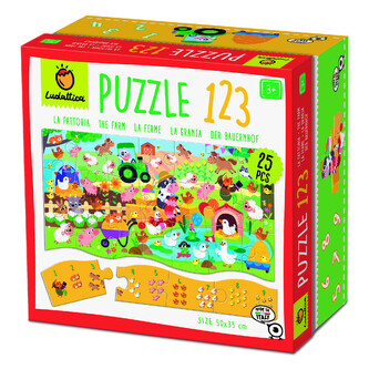 LUDATTICA Farma 25 dílů, puzzle s čísly