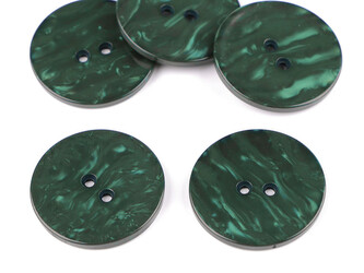 Knoflík perleťový velikost 60" - 5 ks - 31 zelená tmavá perleť