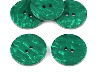 Knoflík perleťový velikost 60" - 5 ks - 32 zelená perleť
