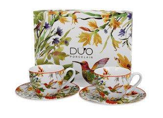 2 filiżanki espresso ze spodkami LINNEA