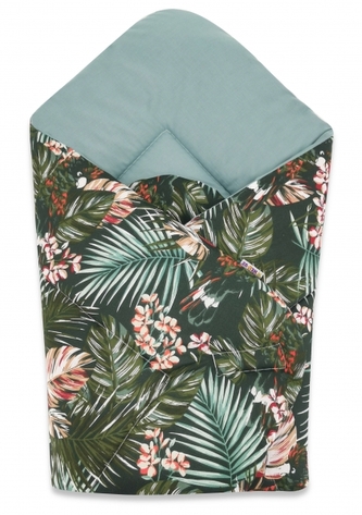 Baby Nellys  novorozenecká zavinovačka, Papoušek - zelená