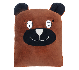 Polštářek dětský - Hnědá,Bílá - 35x40 cm