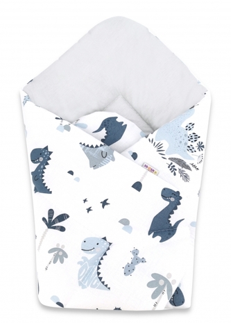 Baby Nellys  novorozenecká zavinovačka, Dino granát, šedá