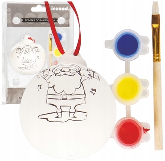 Bombka do malowania mikołaj 0076-0016, Incood