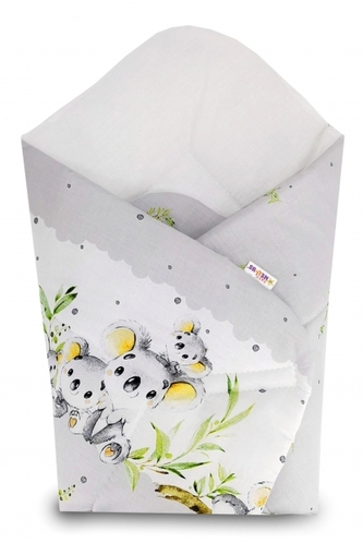 Baby Nellys Novorozenecká zavinovačka Medvídek Koala - šedá