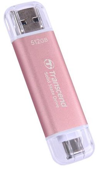 Transcend ESD310P 512GB, External SSD, USB 10Gbps, Type C A