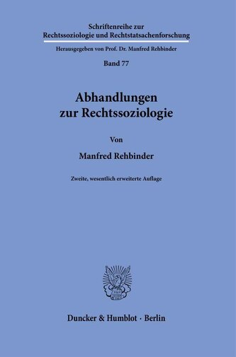 Abhandlungen zur Rechtssoziologie