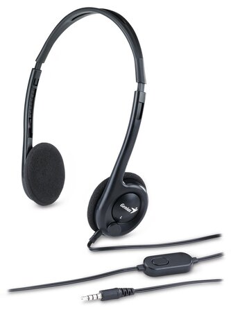 Genius headset HS-200C, 2x 3,5 jack, redukce na single jack Genius headset HS-200C, 2x 3,5 jack, redukce na single jack