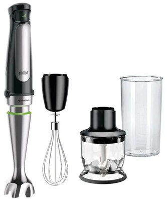 Braun MultiQuick 7 MQ 7025X tyčový mixér, 1000 W, SplashControl, Smart Speed, černý / stříbrný