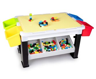 EDDY TOYS Dětský stůl na stavění včetně kostek sada 300 ks ED-226675