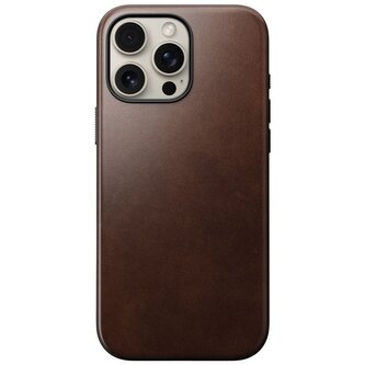 Nomad Modern Leather Case, rusctic brown, iPhone 16 Pro Max |  Horween
