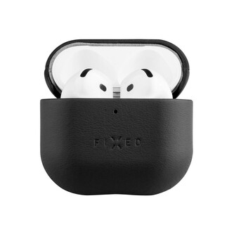 FIXED PodsLeather kožené pouzdro pro Apple AirPods 4 černé