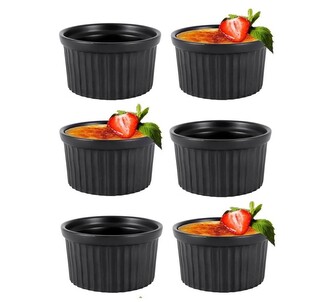 HIT Creme Brulée zapékací misky sada 6 ks černá 9 cm HT-24302121