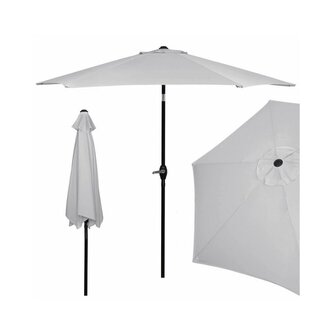 Zahradní slunečník 250 cm, světle šedý SPRINGOS SUNNY GU0022