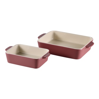 BERGNER Zapékací miska kamenina MAROON sada 2 ks červená burgundy BG-13434-RD