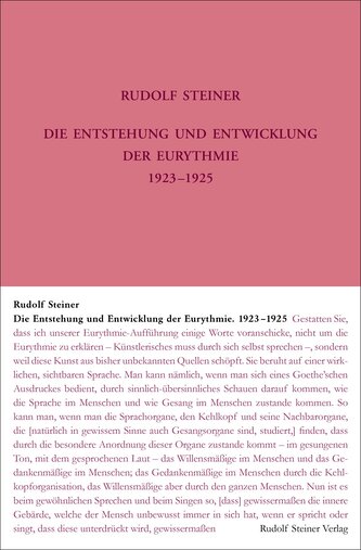Die Entstehung und Entwicklung der Eurythmie 1922-1924
