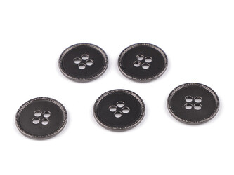 Kovový knoflík velikost 28" - 20 ks - 2 nikl černý