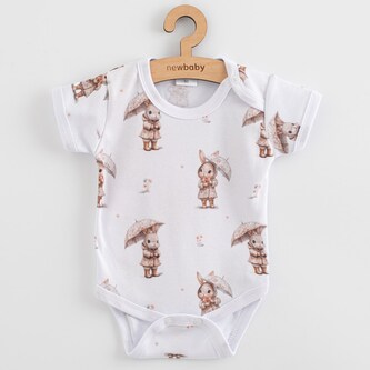 Kojenecké body s krátkým rukávem New Baby For Babies bunny - velikost 68 (4-6m)