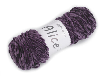 Pletací žinylková příze Alice 100 g - 1 ks - 7 fialová
