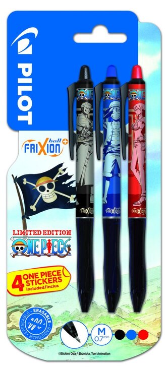 PILOT FriXion Ball Plus One Piece + samolepky, BL, černá, červená, modrá