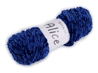 Pletací žinylková příze Alice 100 g - 1 ks - 11 modrá safírová