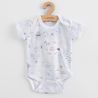 Kojenecké body s krátkým rukávem New Baby For Babies ocean - velikost 68 (4-6m)
