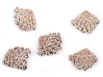 Kovový knoflík velikost 42", 52" - 5 ks - 5 (52") růžové zlato