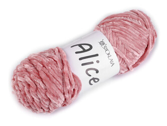 Pletací žinylková příze Alice 100 g - 1 ks - 5 pudrová