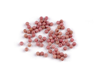 Minerální korálky Rodonit Ø4 mm - 96 ks - růžová