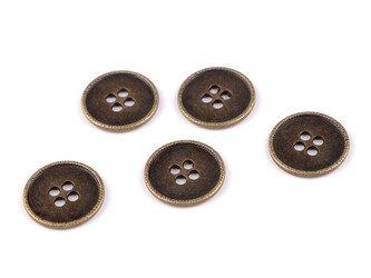 Kovový knoflík velikost 28" - 20 ks - 3 staromosaz