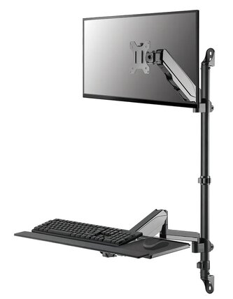 Neomounts  WL90-325BL1 / držák na zeď /pracovní místo / sezení-stání / monitor, klávesnice a myš