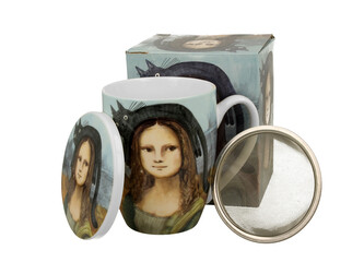 Kubek z zaparzaczem Koci Świat MONA LISA Z KOTEM
