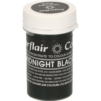 Gelová barva midnight black pastelová 25g - Sugarflair