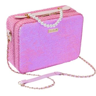 Girabrilla maxi walizka Make up ciemny róż