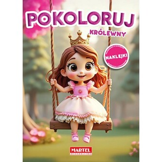 Kolorowanka królewny z naklejkami