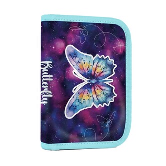 Oxybag Penál jednopatrový 2 chlopně, prázdný - Motýl