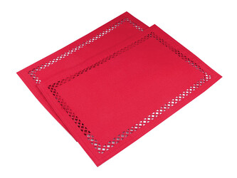 Prostírání textilní, oboustranné 30x45 cm - 2 ks - 2 červená