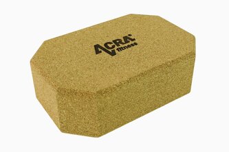 jóga blok Acra korkový 22,2x14,5x7,5cm
