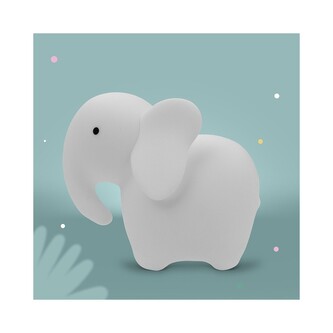 MARY'S MW61258 Lampka nocna led Słonik biały z pilotem