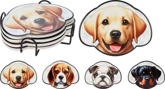 Podtácek psi 4ks se stojánkem